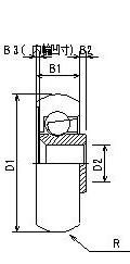 屋内用日常防錆型樹脂ベアリング 外輪R 標準型 type1