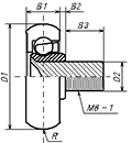 屋内用日常防錆型樹脂ベアリング 外輪Ｒ ネジ軸型