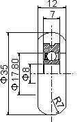 PCR350 RU OP ウレタンベアリング