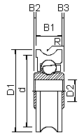 屋内用日常防錆型樹脂ベアリング 外輪Ｕ溝型 標準型 type3