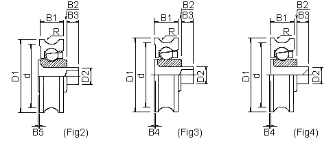 屋内用日常防錆型樹脂ベアリング 外輪Ｕ溝型 カシメ軸型 type2