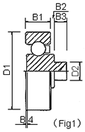 高荷重用 鋼製ベアリング カシメ軸型 type1
