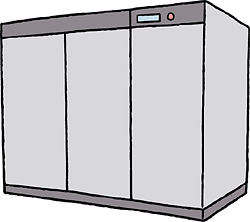 物置への樹脂ベアリング使用例